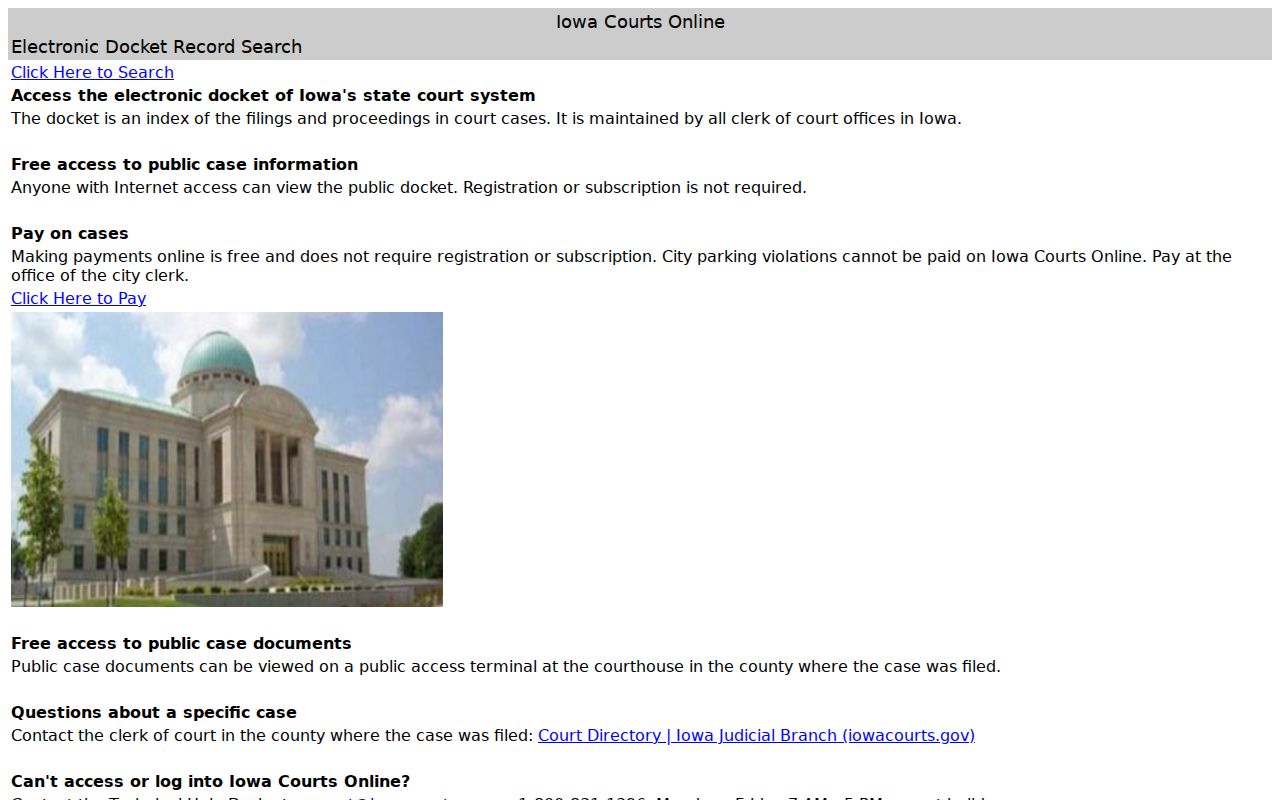 Dows criminal court records statewide docket search