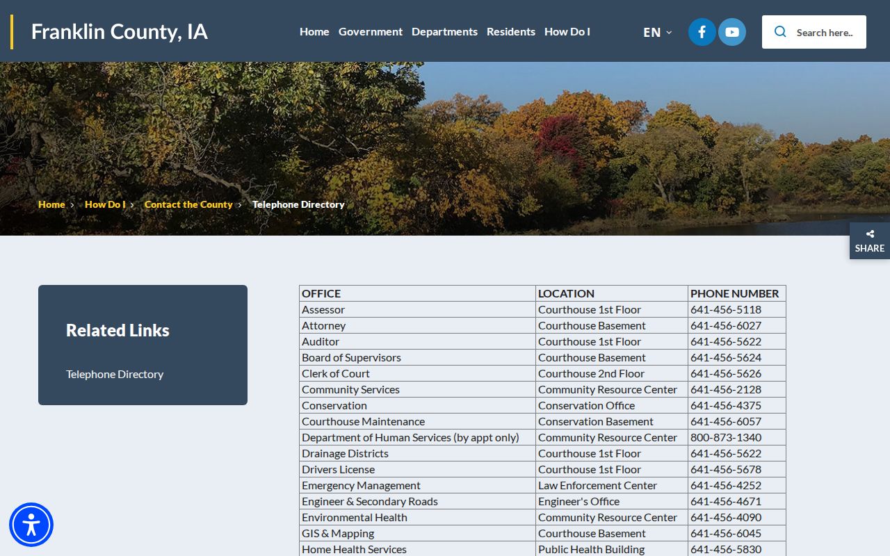 Franklin County criminal records directory for the courthouse and Law Enforcement Center