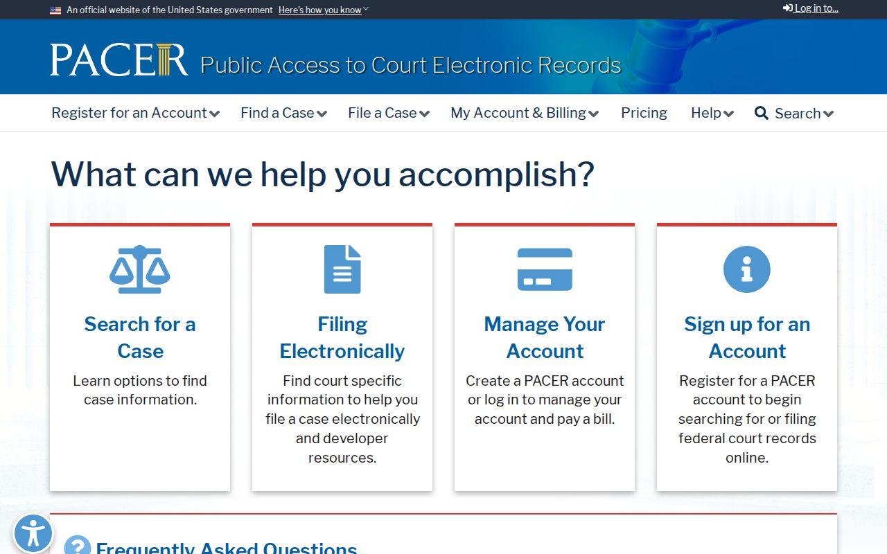 PACER federal criminal records entry beyond Franklin County court searches