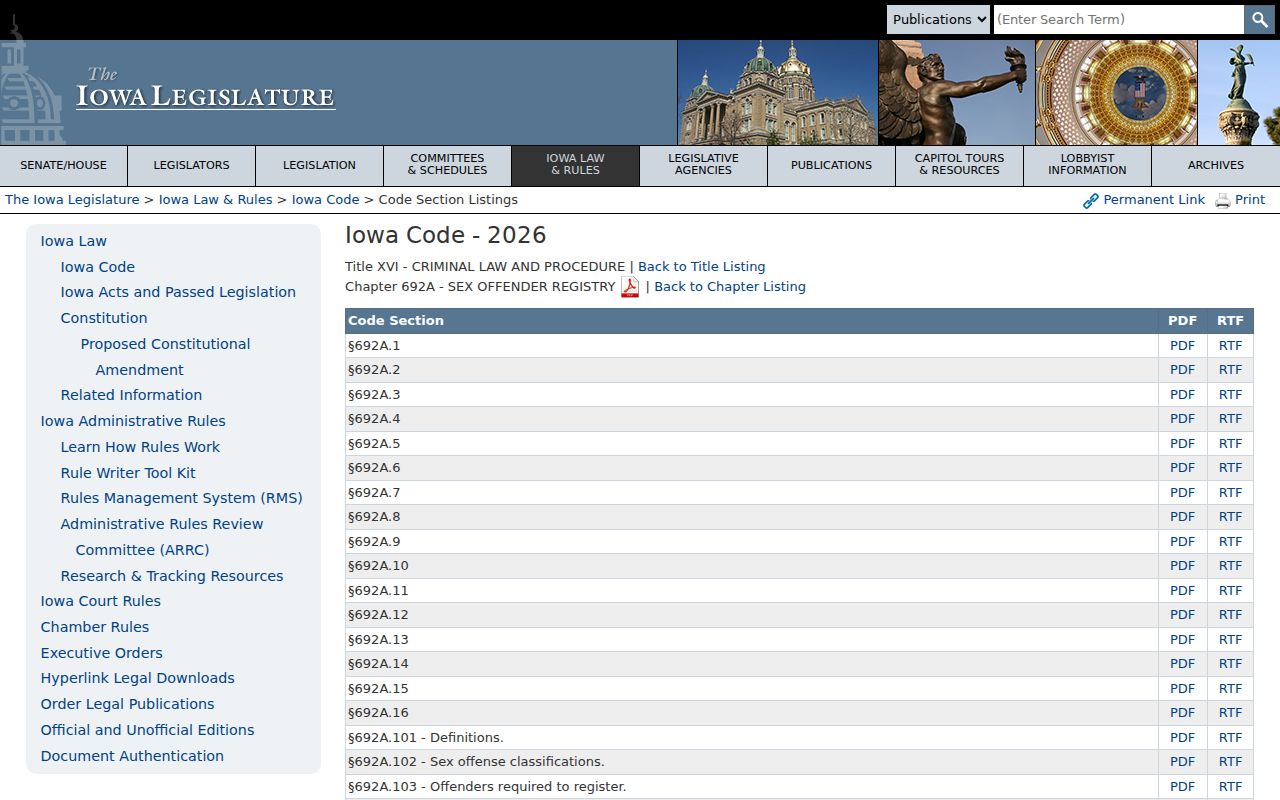 Franklin County sex offender lookup Iowa registry law index